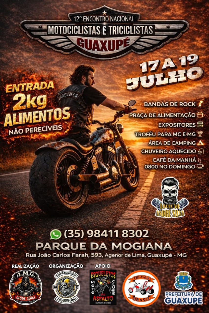 12° Encontro de Motociclistas, Triciclistas e Motorhomes de Guaxupé MG