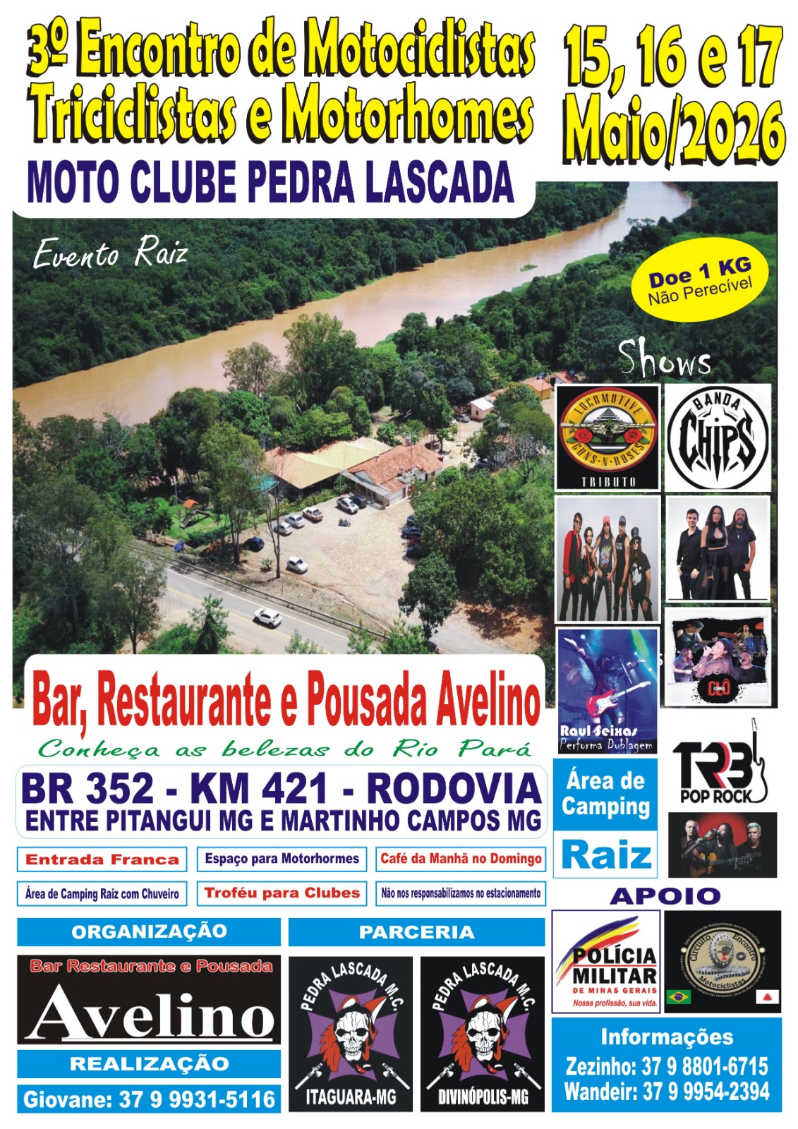 3ª Encontro de Motociclistas e Triciclistas de Pedra Lascada